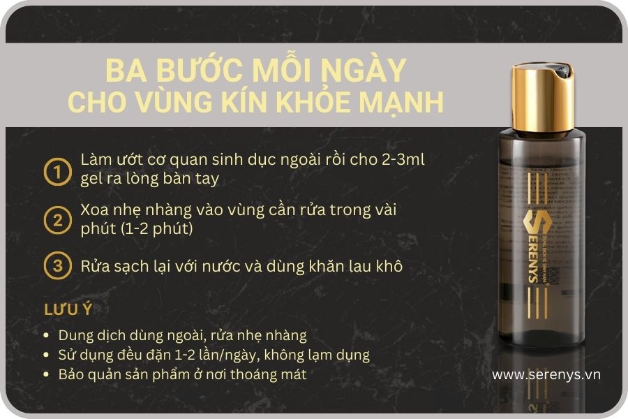 hướng dẫn sử dụng dung dịch vệ sinh nam serenys
